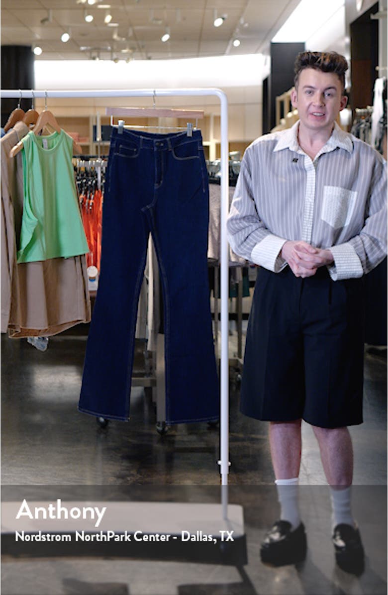 Do It All Stretch Denim Flare Leggings, sales video thumbnail