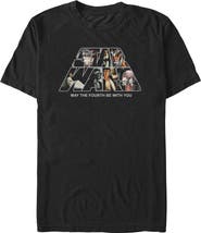 Star Wars Men's Star Wars Classic Logo Collage May The Fourth  Graphic T-Shirt