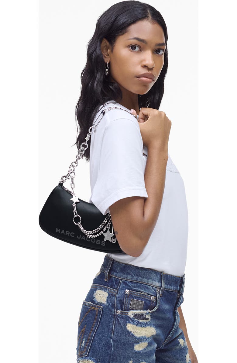 Marc Jacobs The Charm Shoulder Bag, Alternate, color, Black