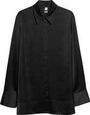 TOTEME Oversize Soft Tuxedo Button-Up Shirt