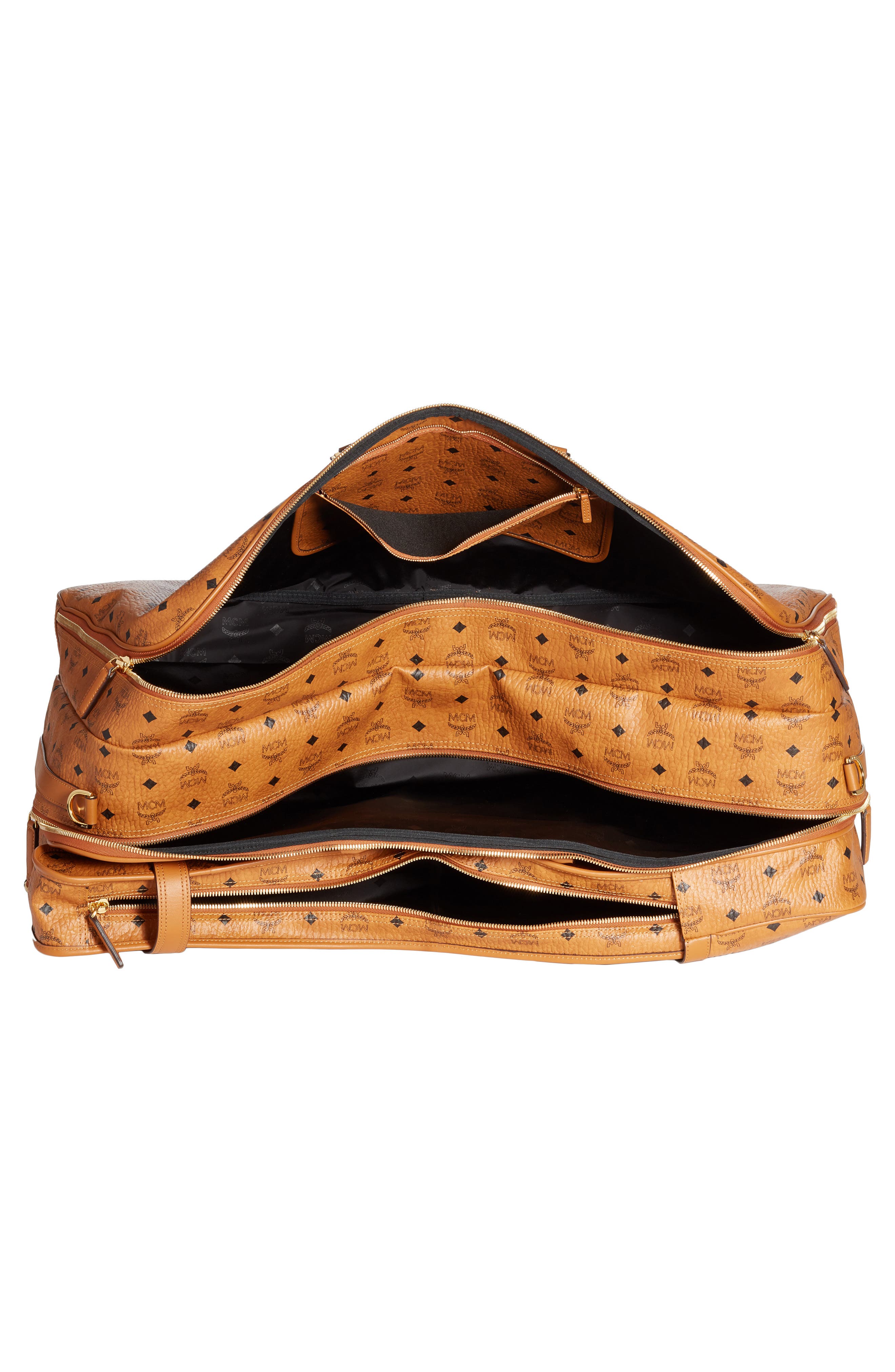 MCM Vintage Visetos Coated Canvas Tennis Bag, Alternate, color, 