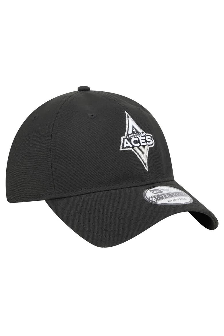 Unisex New Era Black Las Vegas Aces Core Logo 9TWENTY Adjustable Hat, Alternate, color, Black