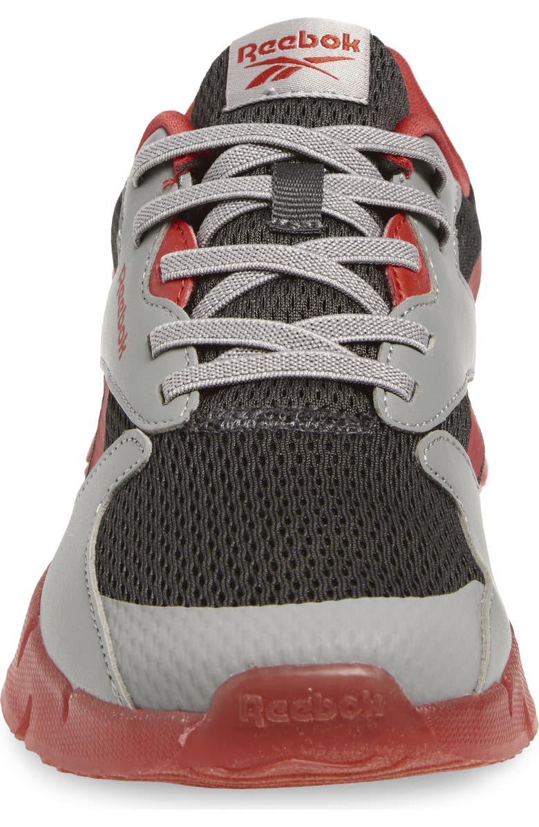 Reebok Kids' Zig 'N' Glow 2 Light-Up Sneaker, Alternate, color, Grey3/ Vectorred/ Grey5