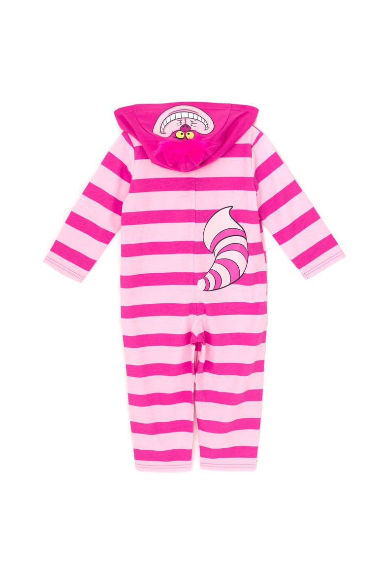 Alice in Wonderland Cheshire Cat Cosplay Hooded Coverall, Alternate, color, Cheshire Cat Pink