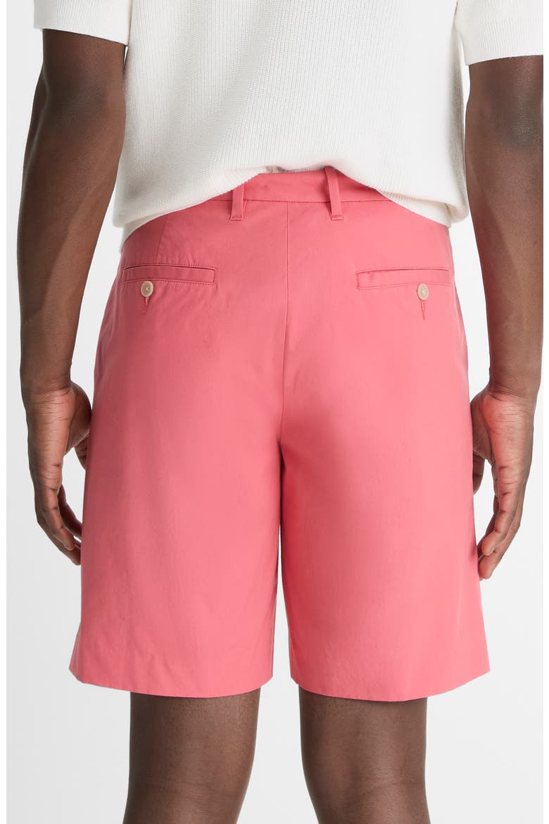 Flat Front Stretch Cotton Chino Shorts, Alternate, color, CORAL RED