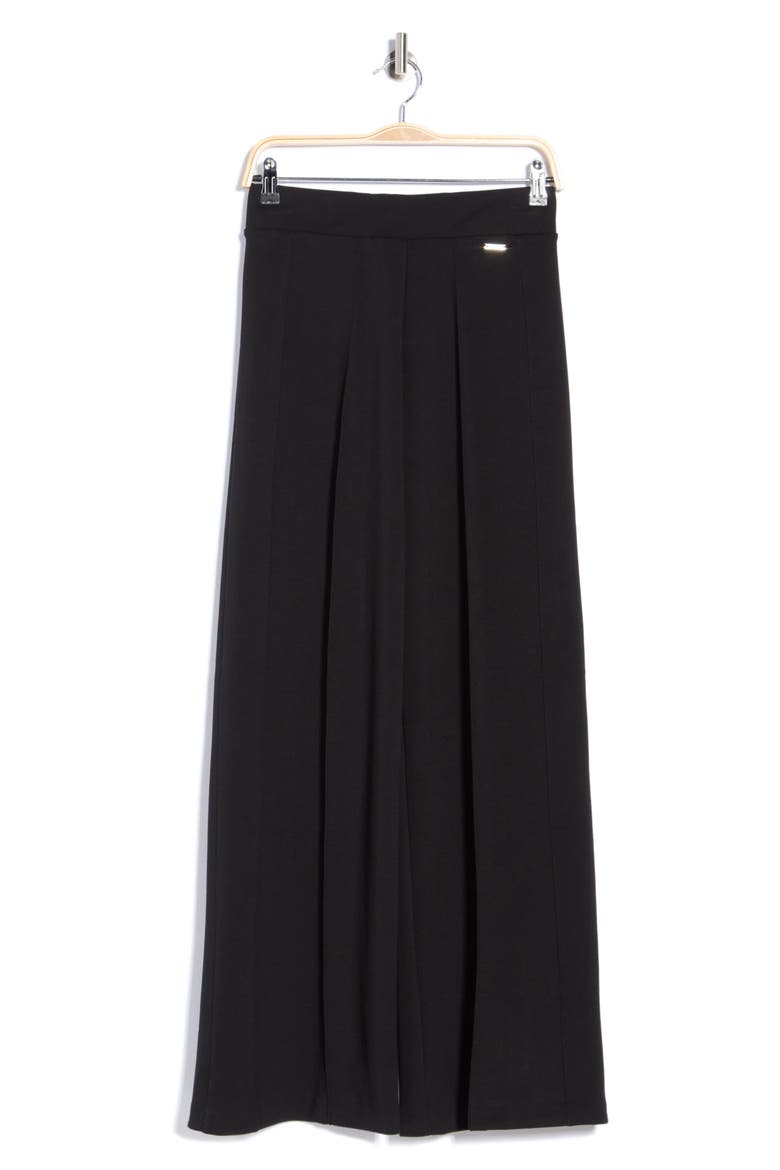 Center Seamed Pull On Wide Leg Pants, Alternate, color, BLACK