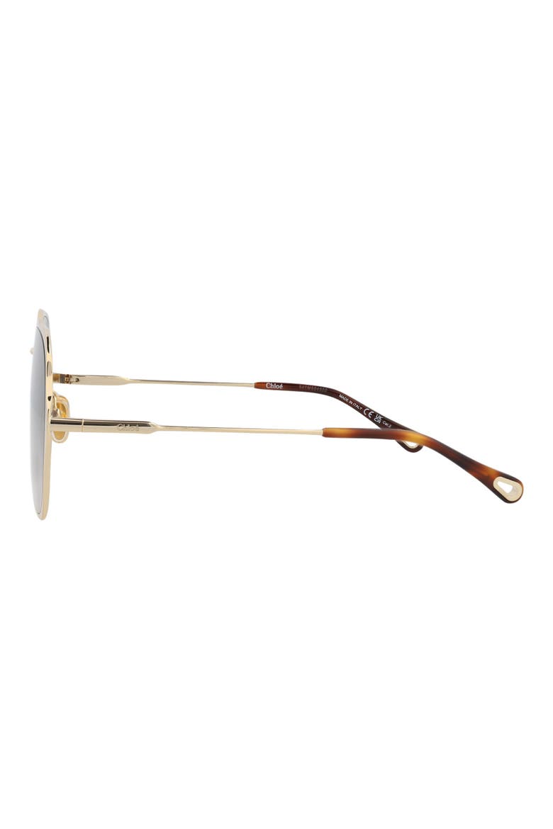 60mm Wavy Sunglasses, Alternate, color, GOLD GOLD GREY