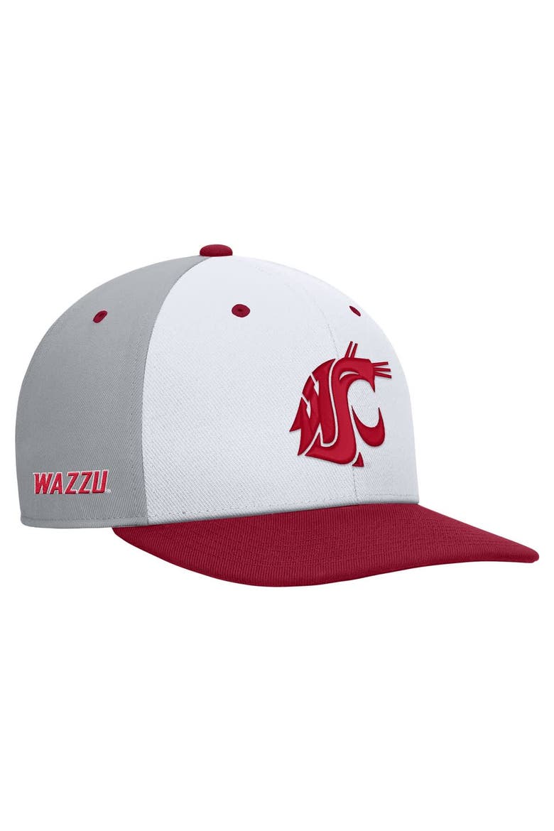 Men's Nike White/Gray Washington State Cougars Pro Performance Snapback Hat, Main, color, White