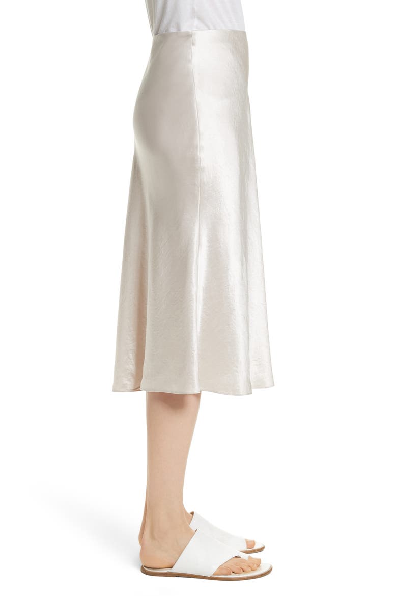 Satin Slip Skirt, Alternate, color, PEARL