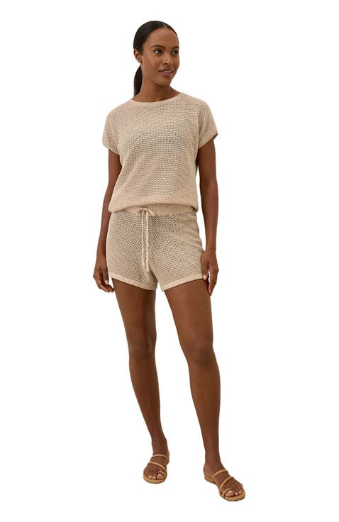 Beachside Linen Short Sleeve Top Made with Organic Cotton
