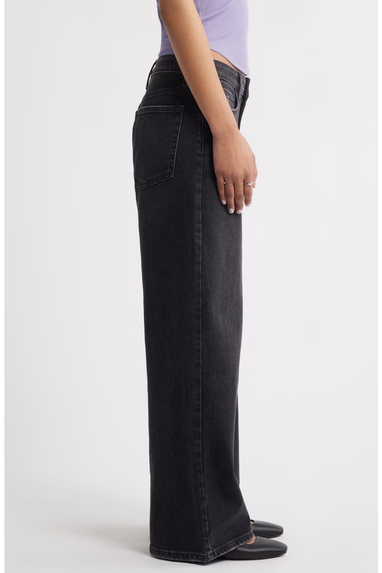 Low Rise Baggy Wide Leg Jeans, Alternate, color, WASHED BLACK