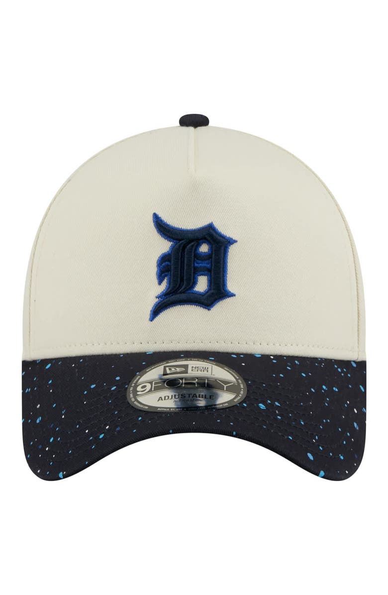 New Era Men's New Era  Cream Detroit Tigers Speckle A-Frame 9FORTY Adjustable Hat, Alternate, color, Cream