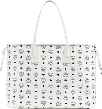 [MCM]★Reversible Visetos Liz Shopper Small Reversible Liz Shopper in Visetos White | MCM ®US