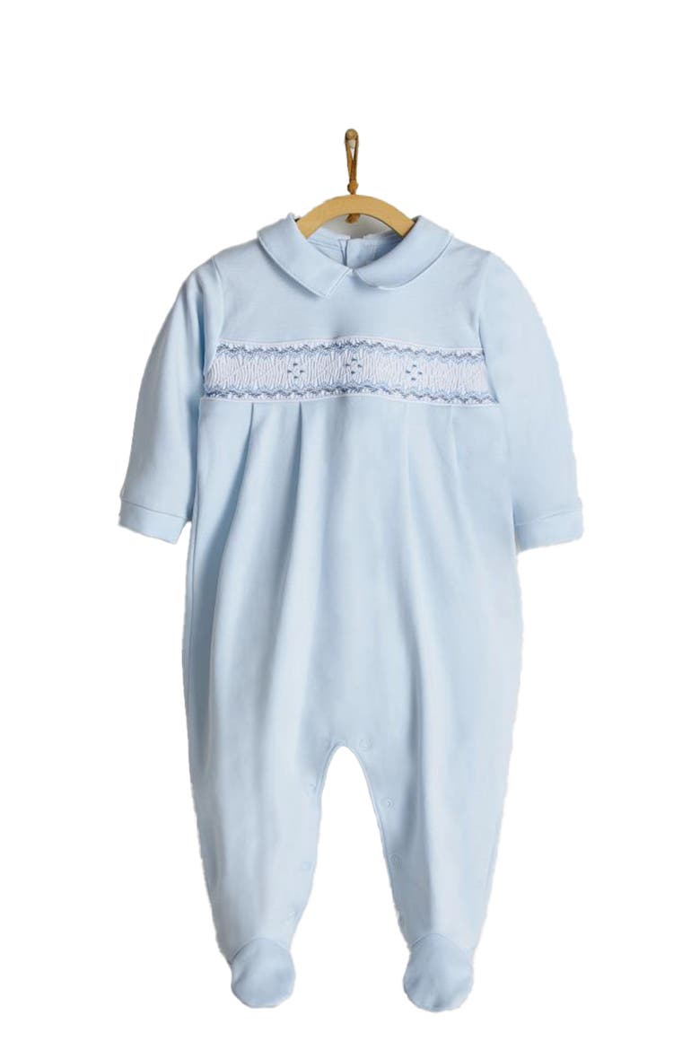 Premium Peruvian Pima CottonSmock Playsuit for Infant, Alternate, color, Blue