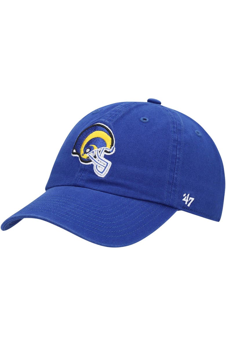 '47 Men's '47 Royal Los Angeles Rams Clean Up Legacy Adjustable Hat, Main, color, Royal