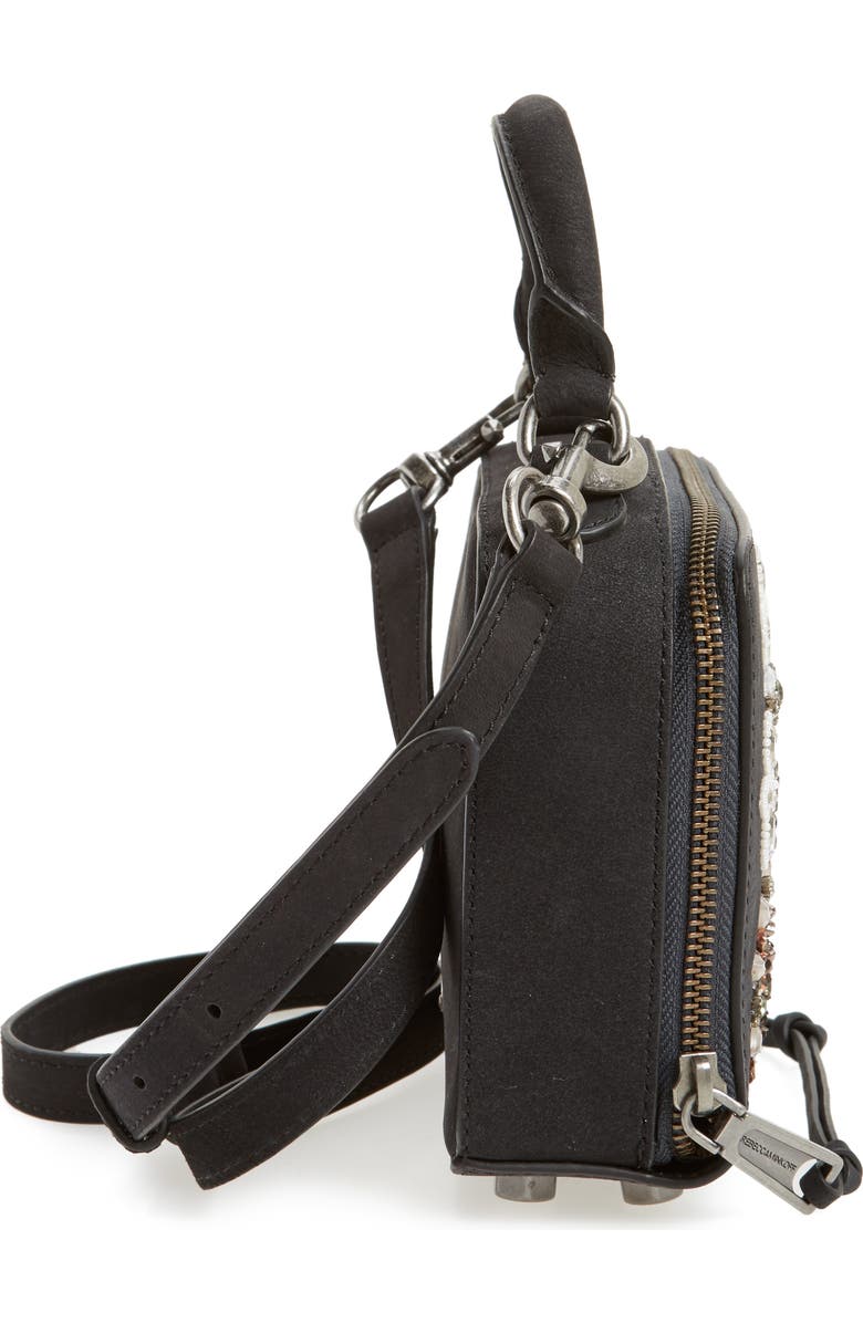 Rebecca Minkoff Embellished Box Leather Crossbody Bag, Alternate, color,