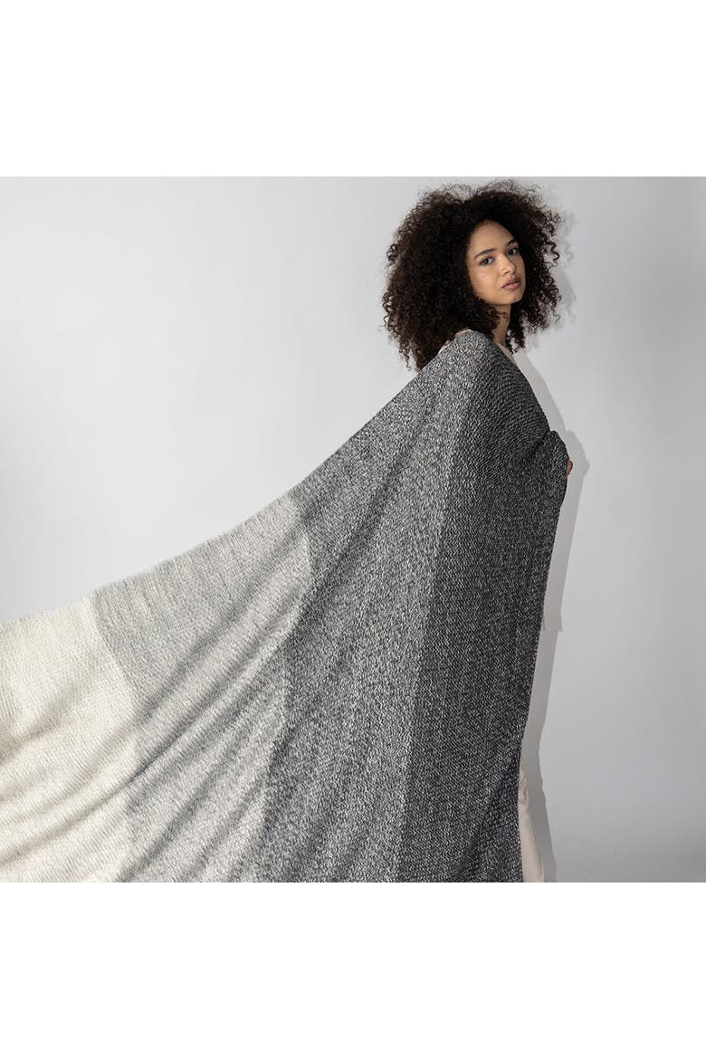 Zac Organic Cotton Throw Blanket, Alternate, color, Dark grey