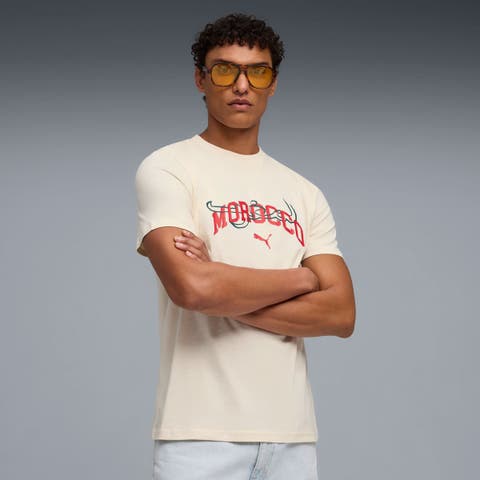 Men's Puma Cream Morocco National Team ftblCulture T-Shirt