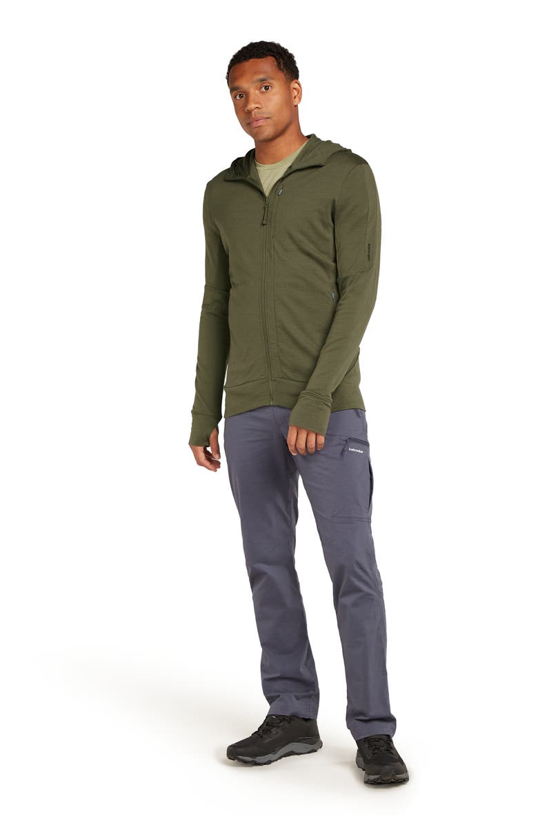 Icebreaker 260 Quantum Merino Wool Hooded Jacket, Alternate, color, Loden