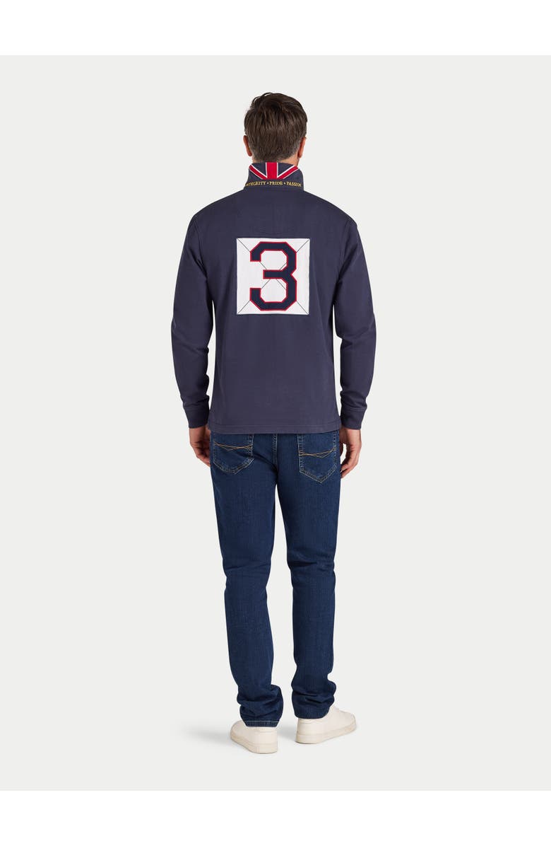 Raging Bull Classic Long Sleeve Rugby Shirt, Alternate, color, Navy