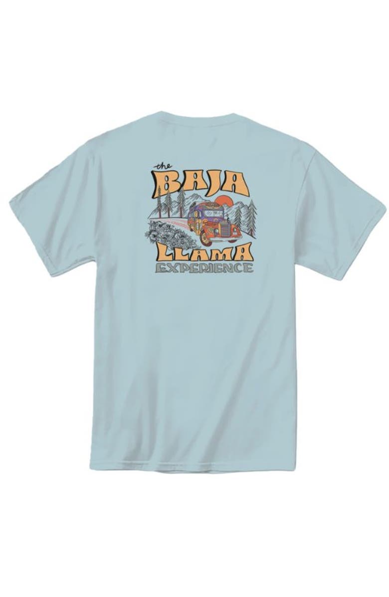 Baja Llama BUS EXPERIENCE - PRIMO GRAPHIC TEE, Main, color, Teal
