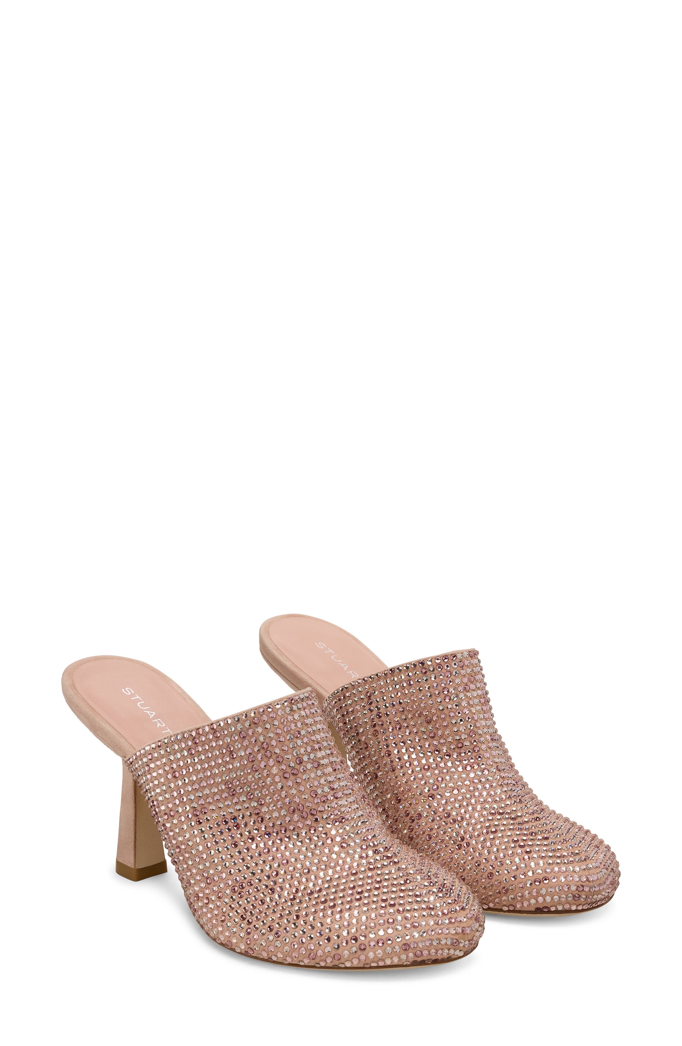 Stuart Weitzman Talia Shine Mule 85, Alternate, color, Blushful
