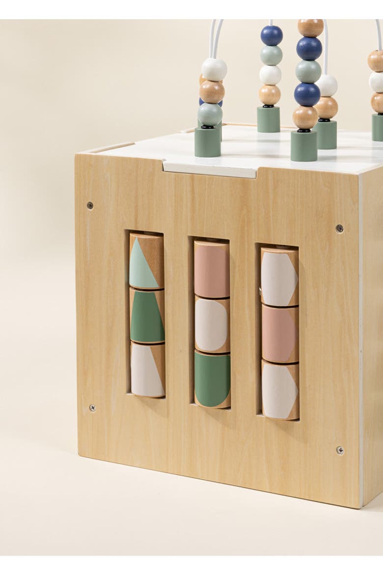 Wooden Activity Cube, Alternate, color, Multicolor