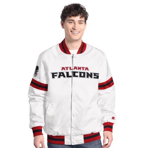 Men's Starter  White Atlanta Falcons Scout Full-Snap Varsity Jacket