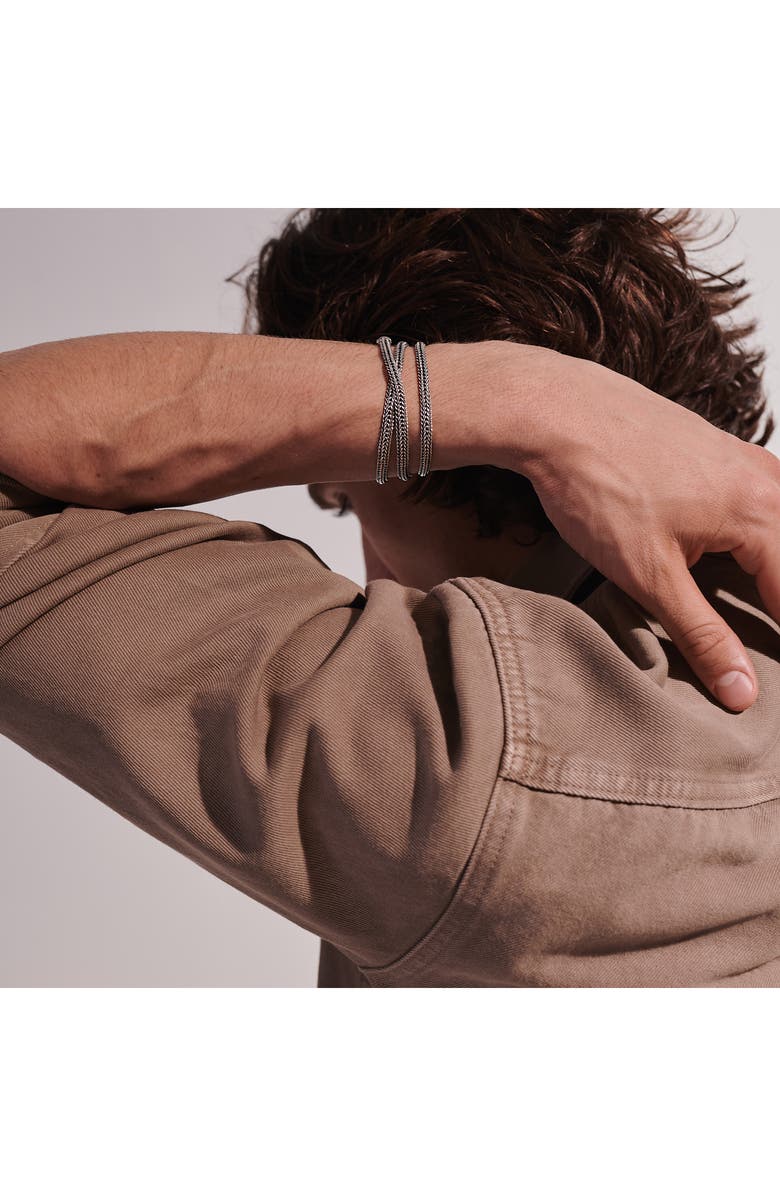 John Hardy Kami Chain Triple Wrap, Silver, 4.5mm, Alternate, color,