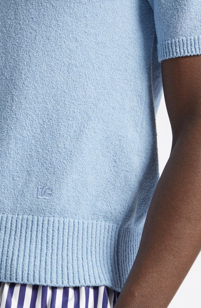 Dolce&Gabbana Terry Cloth Polo, Alternate, color, B6227 Azzurro 6