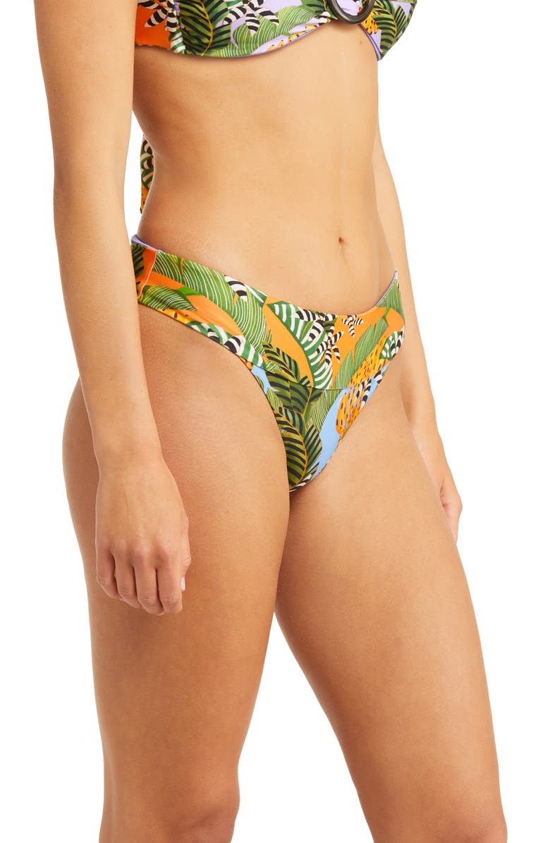 FARM Rio Striped Bananas Bikini Bottoms, Alternate, color,