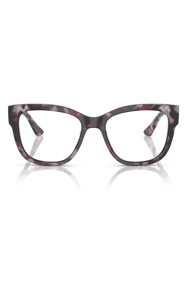 VOGUE 53mm Square Optical Glasses, Main, color, Grey Tort