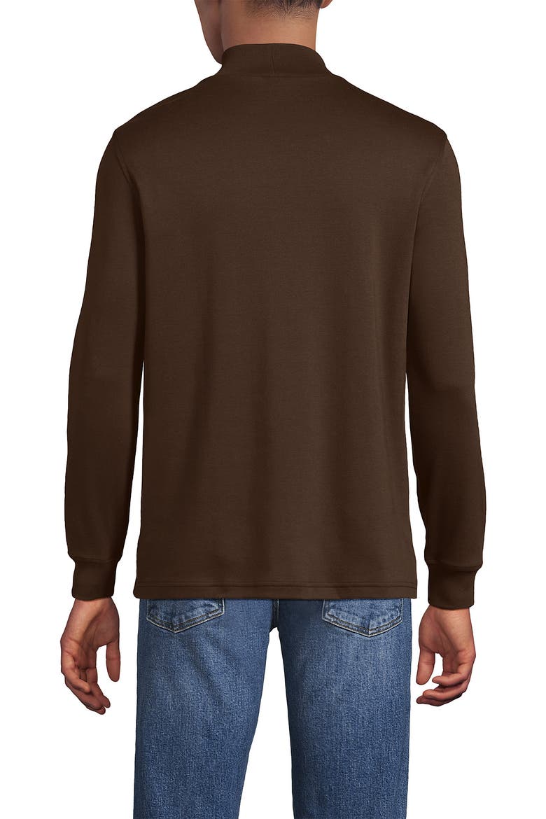 Cotton Supima Mock Turtleneck, Alternate, color, Dark Walnut Brown