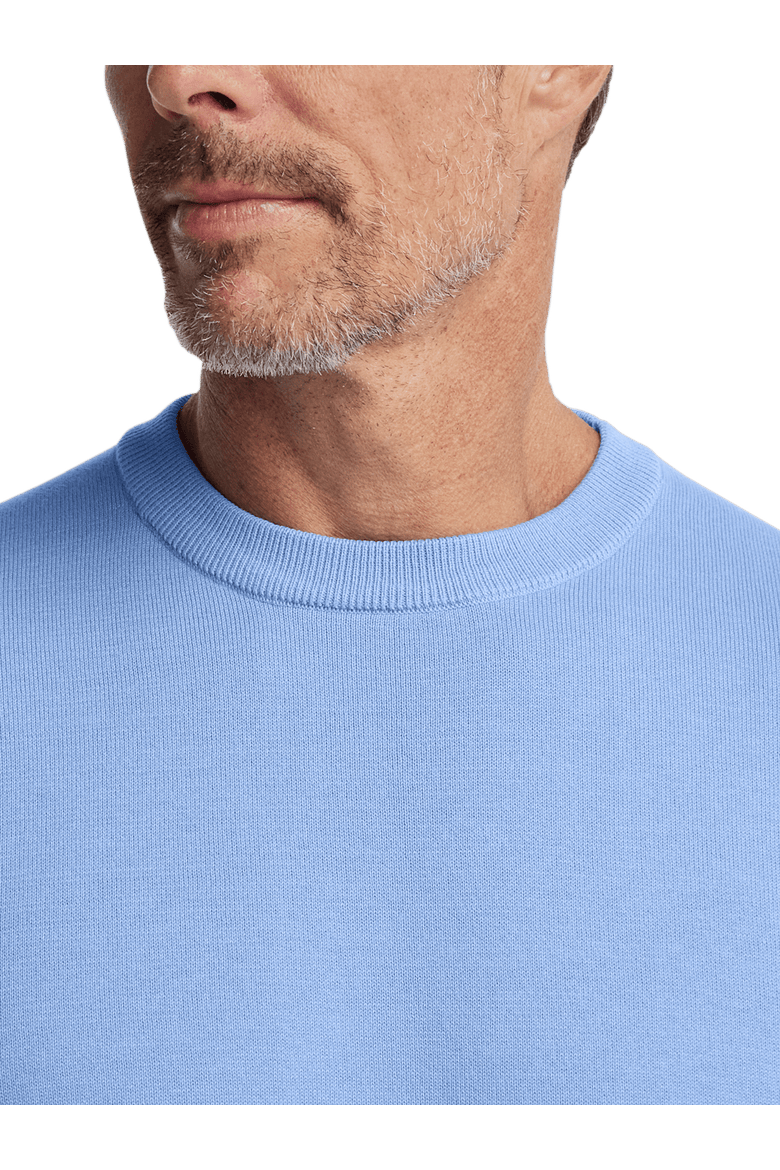 Supima Cotton Crew Neck Sweater, Alternate, color, Blue