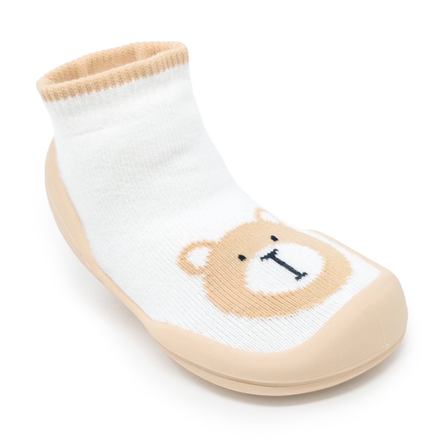 Komuello Toddler Sock Shoes - Mini Bear, Alternate, color, Light Beige