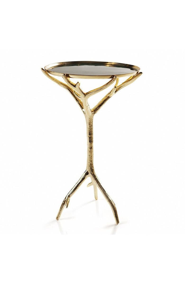 Lunares Manzanita Accent Table, Main, color, Oyster/Gold