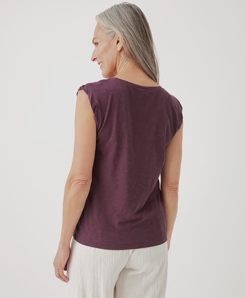 Pact Organic Featherweight Slub Muscle Tee In Blue