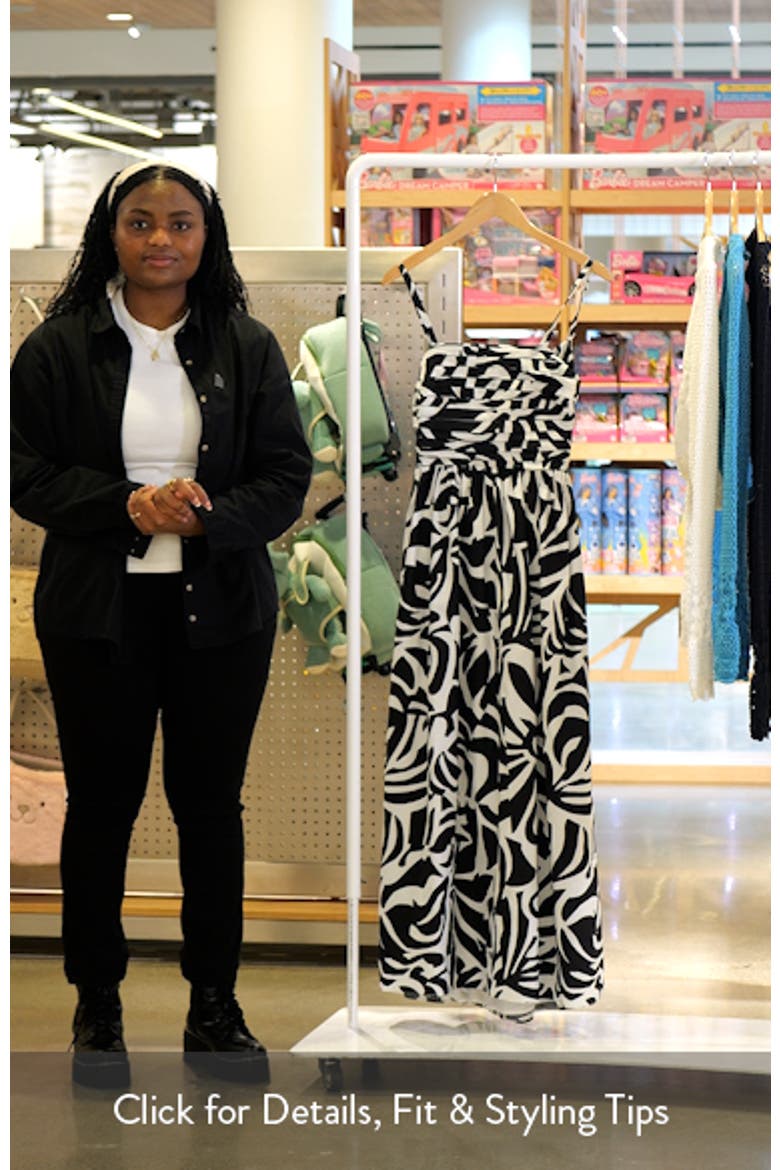 Pleated Bodice Sleeveless Maxi Dress video