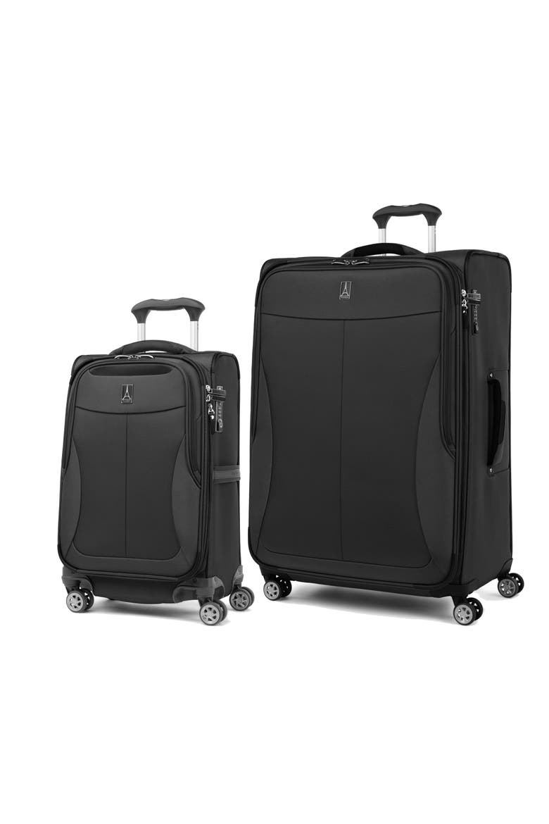 Walkabout 6 Softside Expandable 2 Piece (20"/29") Spinner Luggage Set, Main, color, Jet Black