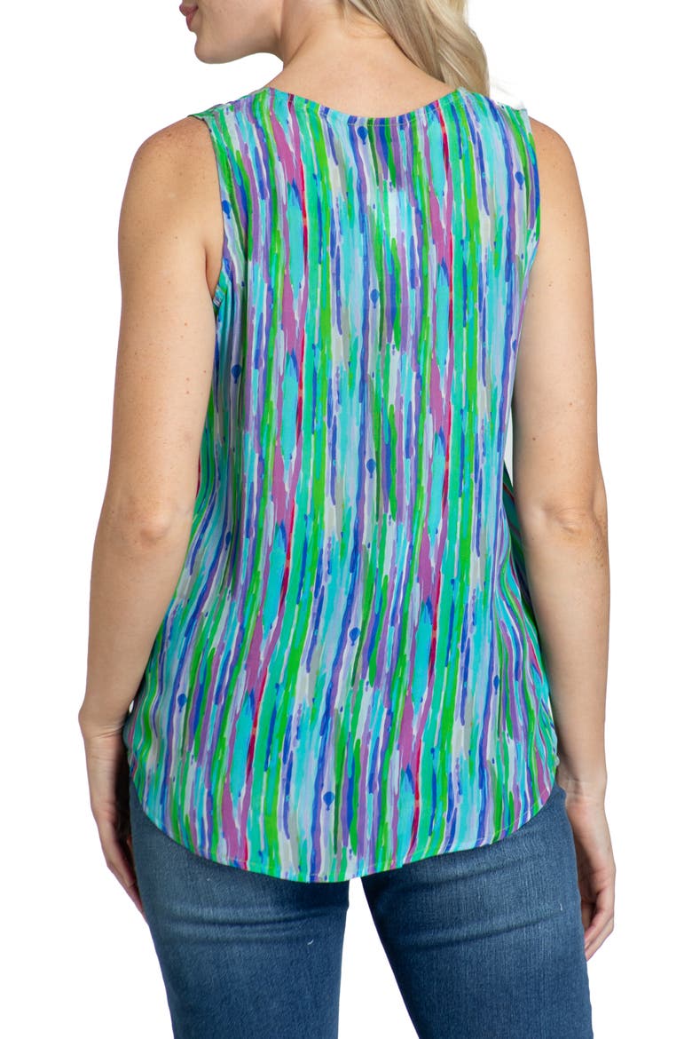 Print V-Neck Tank, Alternate, color, GREEN MULTI