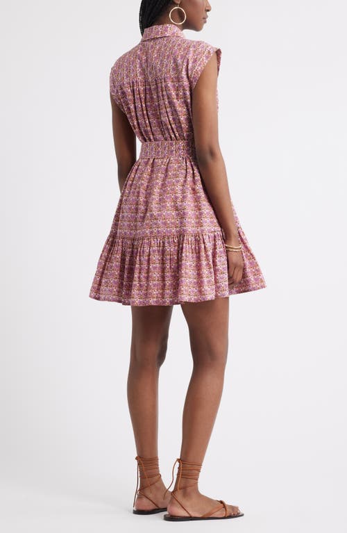 TREASURE & BOND TREASURE & BOND TIERED COTTON MINI SHIRTDRESS 