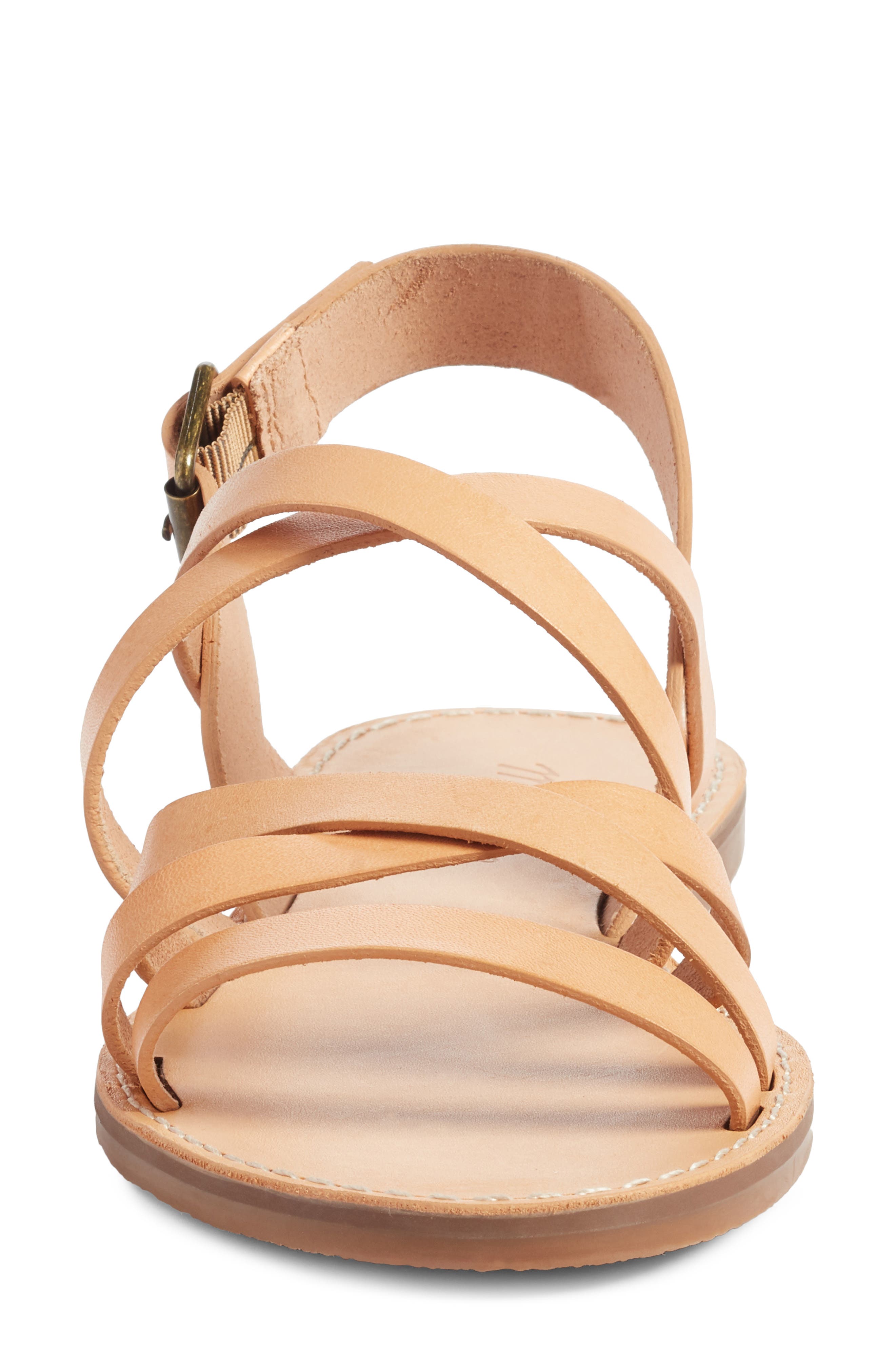 The Boardwalk Multistrap Sandal, Alternate, color, NATURAL BUFF LEATHER