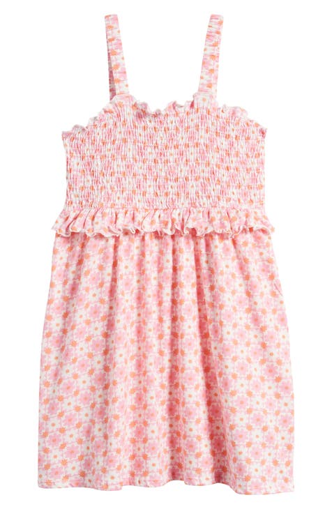 Kids' Summer Play Floral Smocked Cotton Sundress (Little Kid & Big Kid)