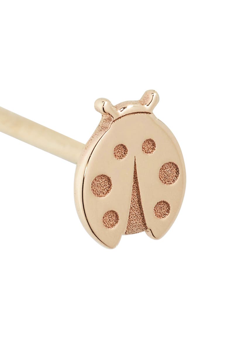 Zoë Chicco Itty Bitty Ladybug Single Stud Earring, Alternate, color, 