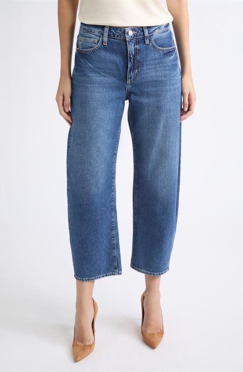Mallis High Waist Bow Leg Jeans