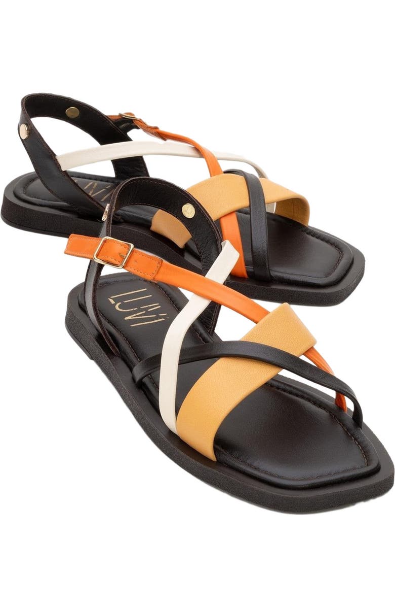 Forever & Always Shoes Rouse Leather Sandal, Alternate, color, Brown Leather
