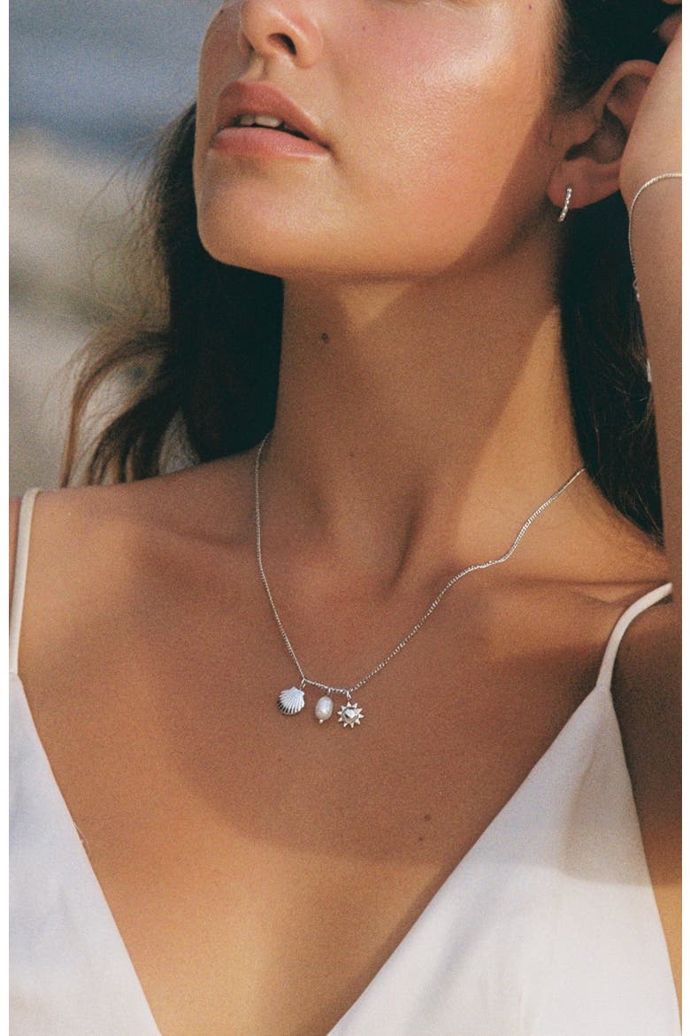 Ocean Necklace, Alternate, color, Silver