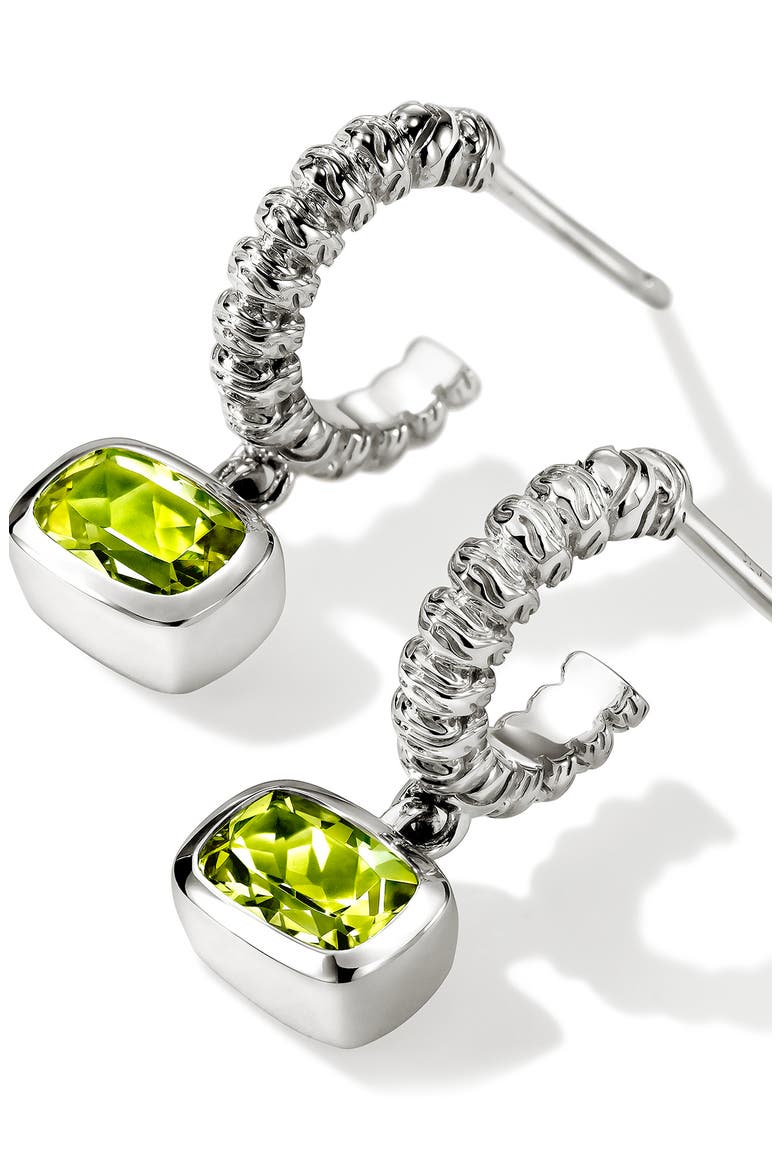 Heishi Earrings, Sterling Silver, Peridot, Alternate, color, PERIDOT