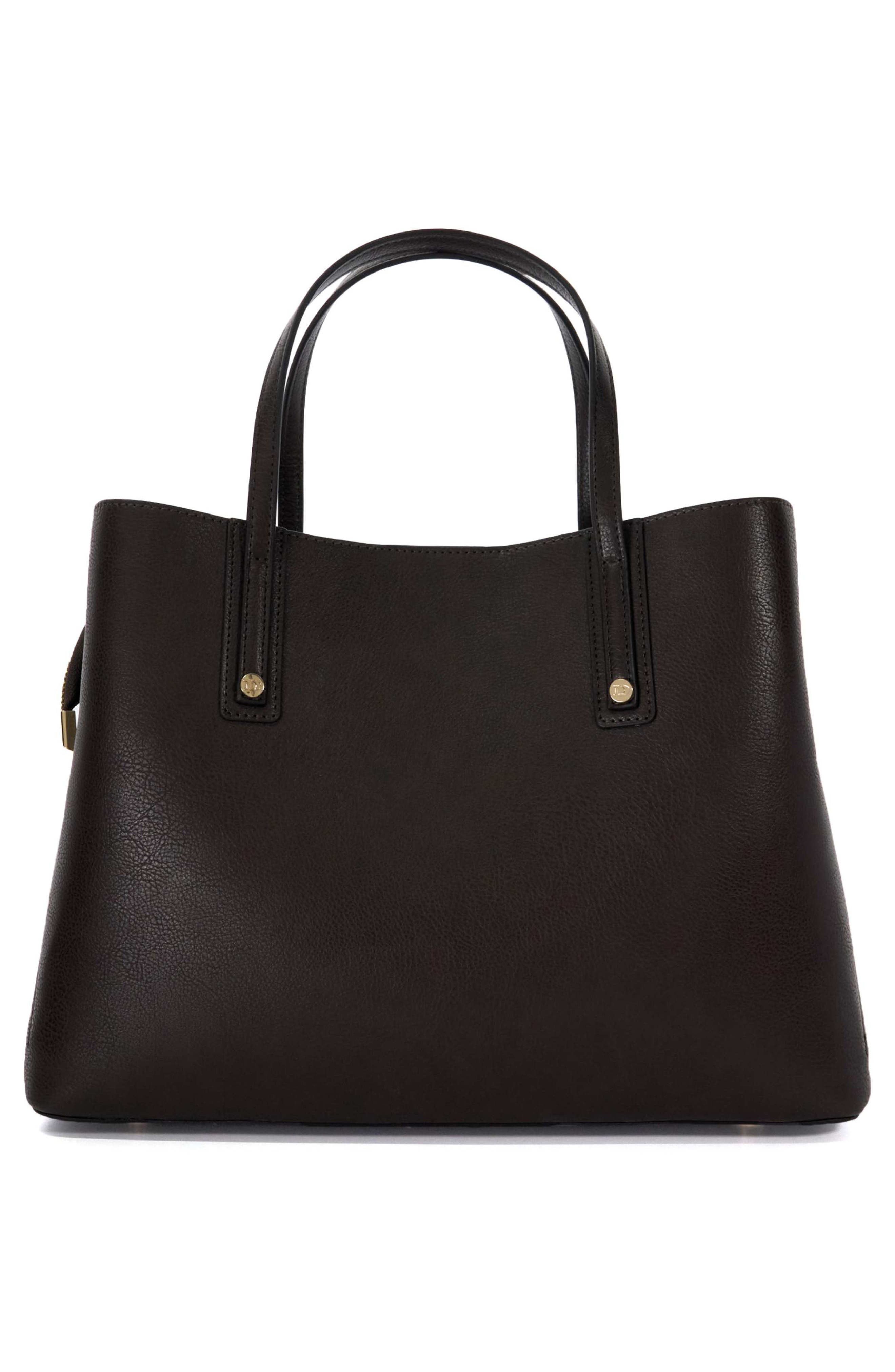 Dune London Dorieo Tote, Alternate, color, Dark Brown