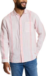 Tommy Bahama San Lucas Long Sleeve Striped Linen Shirt